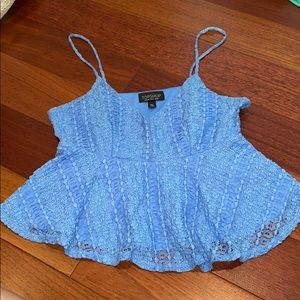 💙 Topshop Cropped Peplum Tank